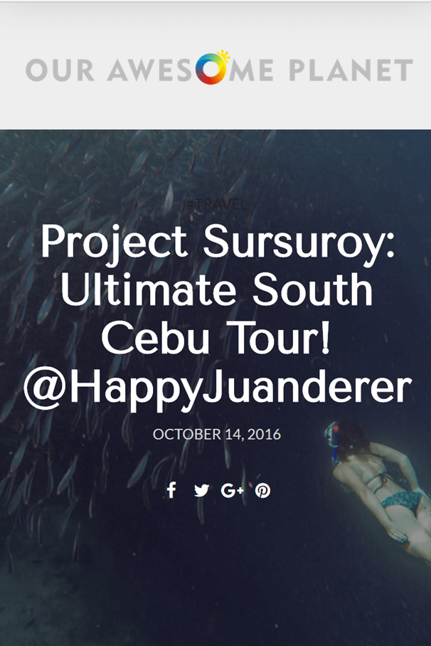 Our Awesome Planet - Happy Juanderer Blog Screenshot